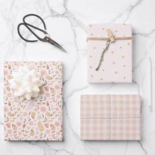 Pastel Spring Wildflower Wrapping Paper Sheets