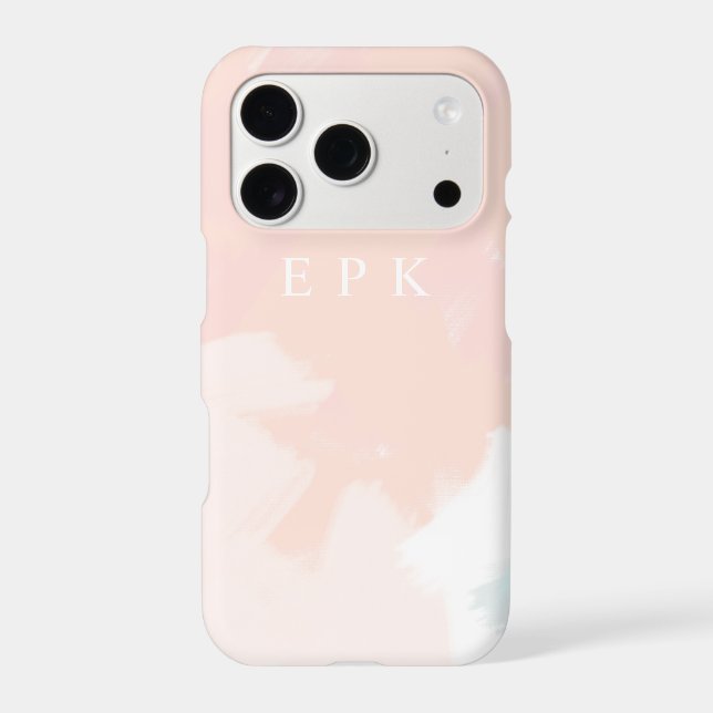 Pastel Springtime Monogram Iphone Case (Back)