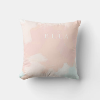 Pastel Springtime Personalized Throw Pillow