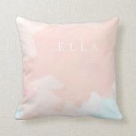 Pastel Springtime Personalized Throw Pillow<br><div class="desc">I created this artwork for a soft take on springtime florals.</div>