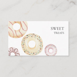 Pastel Sprinkle Dounut Sweet Treat Template Business Card