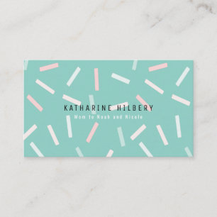 Pastel Sprinkles Mint Green Mommy Business Card
