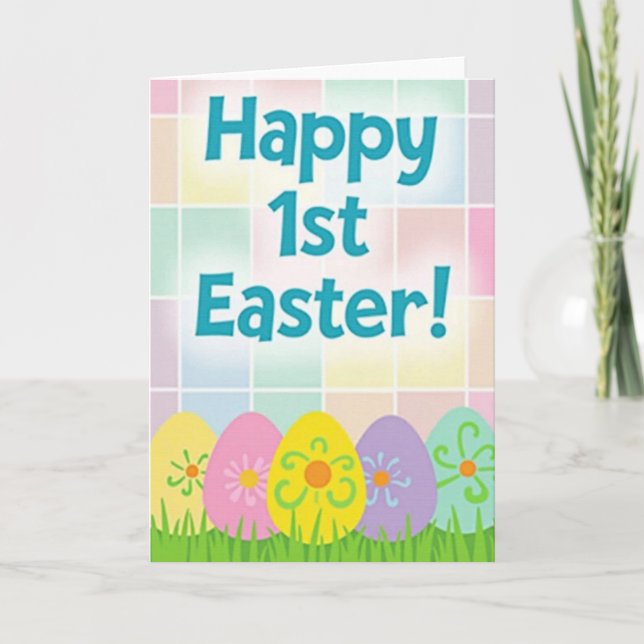 Pastel Squares Celebration Card (Front)