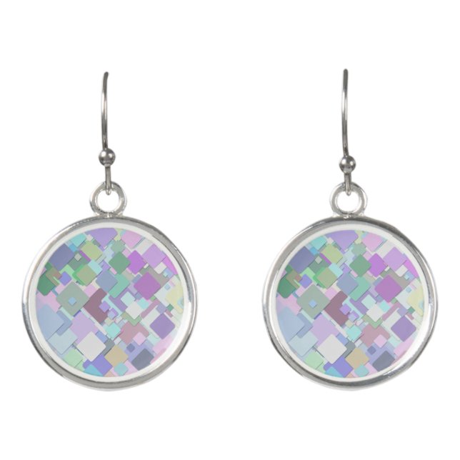 pastel squares earrings (Front)
