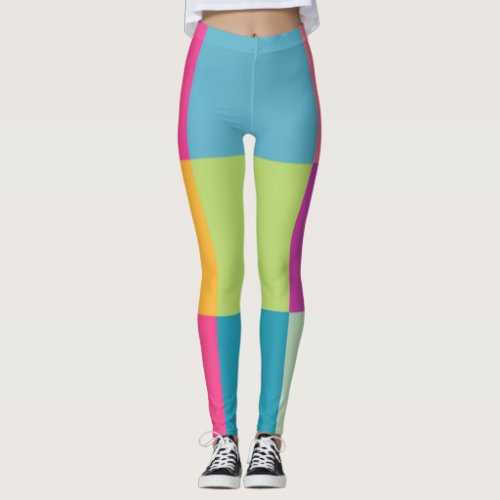 Pastel Squares  Leggings