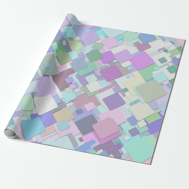 pastel squares wrapping paper (Unrolled)
