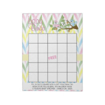 Pastel Squirrel Baby Girl Shower - Bingo Game Notepad