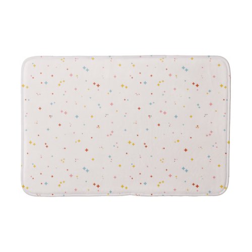 Pastel Star Pattern Bath Mat