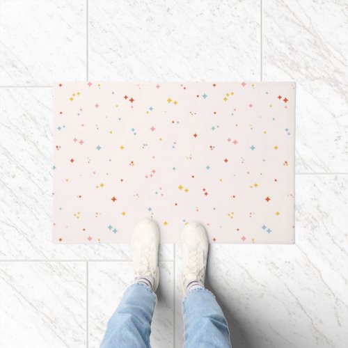 Pastel Star Pattern Doormat