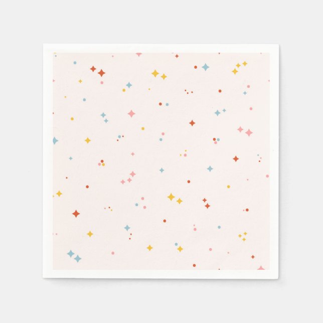Pastel Star Pattern Napkins (Front)