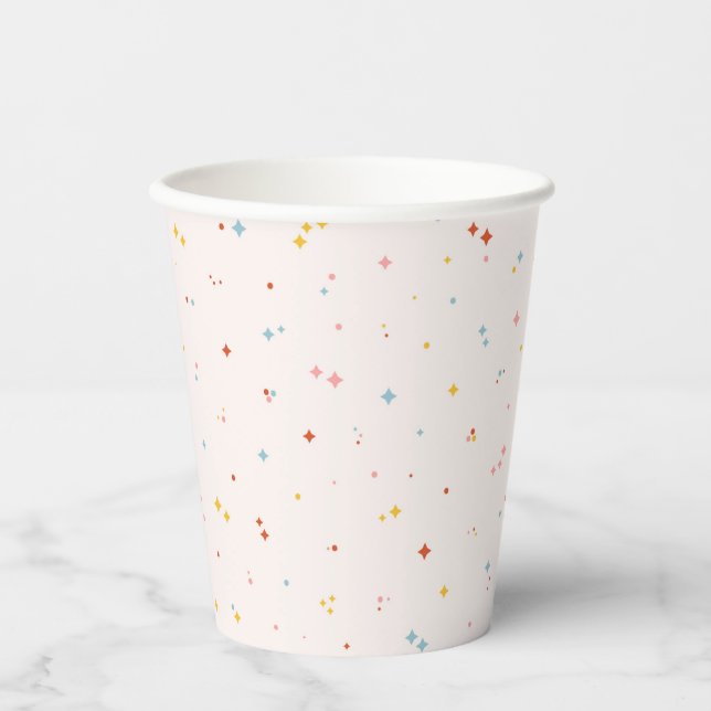 Pastel Star Pattern Paper Cups (Front)