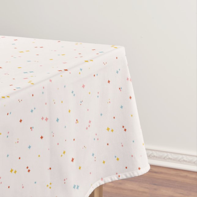 Pastel Star Pattern Tablecloth (In Situ)