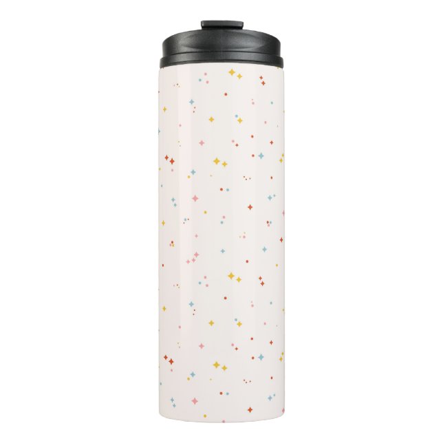 Pastel Star Pattern Thermal Tumbler (Front)