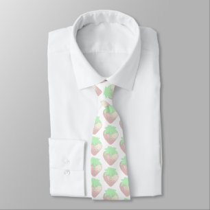 Pastel Strawberries Neck Tie