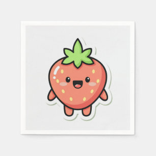 Pastel Strawberry Aesthetic Sticker – Cute Fruit I Napkins