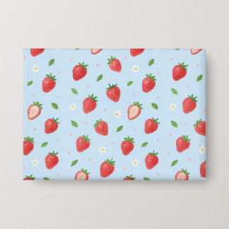 Pastel Strawberry Dreams Seamless Pattern Button