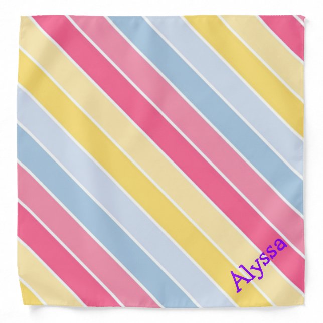 Pastel Stripe Bandana (Front)