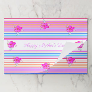 Pastel Stripe Paper Mothers Day Placemats