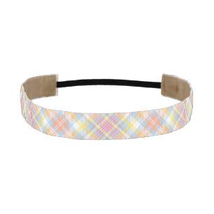 Pastel Stripe Plaid Athletic Headband