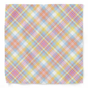 Pastel Stripe Plaid Bandana