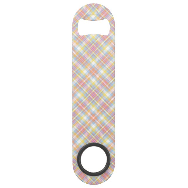 Pastel Stripe Plaid Bar Key (Front)