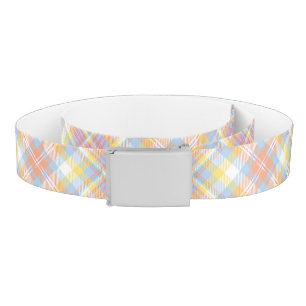 Pastel Stripe Plaid Belt