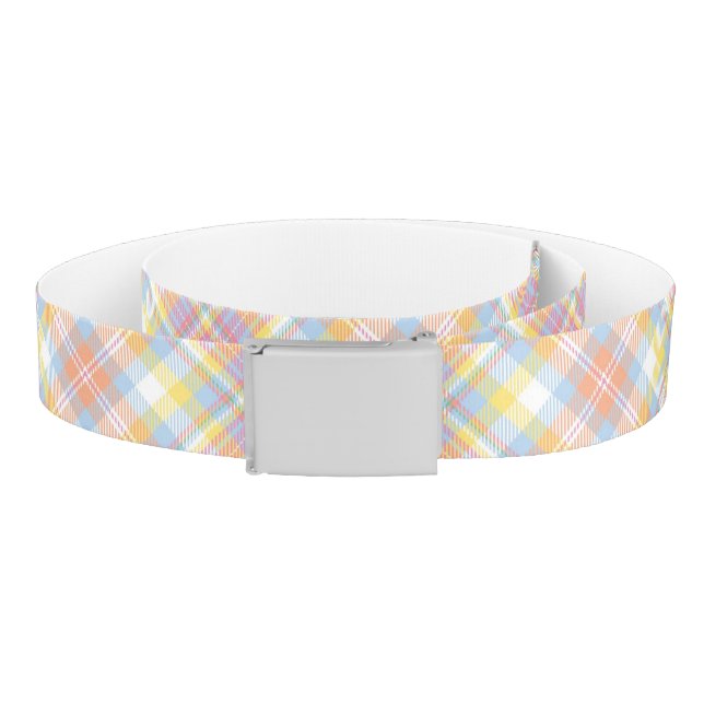 Pastel Stripe Plaid Belt (Coil)