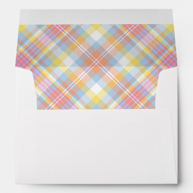 Pastel Stripe Plaid Envelope (Back (Bottom))