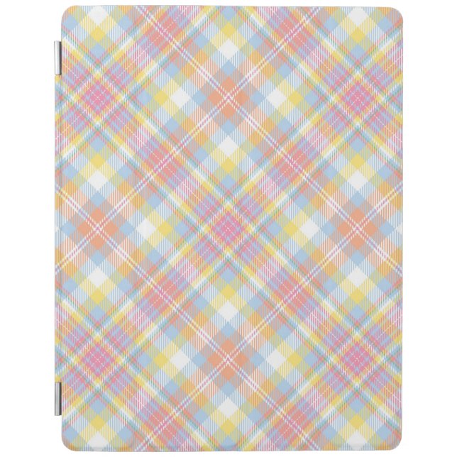 Pastel Stripe Plaid iPad Smart Cover (Front)