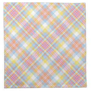 Pastel Stripe Plaid Napkin