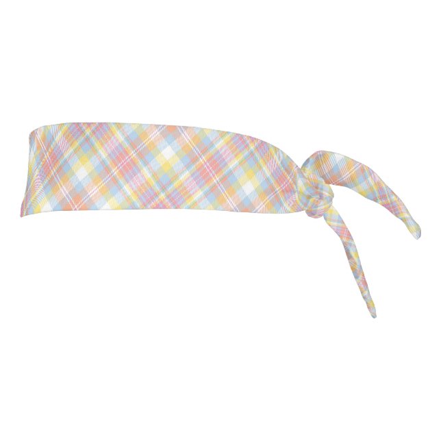 Pastel Stripe Plaid Tie Headband (Rotate 90)