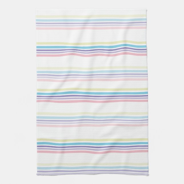Pastel Stripe Print Towel (Vertical)