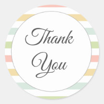 Pastel striped, colorful thank you