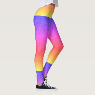 Pastel Striped Colors Tweed Texture Image, ZEA Leggings