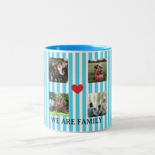 pastel striped family collage