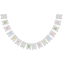 Pastel Striped Fun to Be One Birthday Banner
