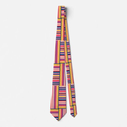 Pastel Striped Pattern  Neck Tie