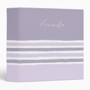 Pastel Stripes 3 Ring Binder