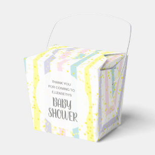 Pastel Stripes Baby Shower Favor Boxes