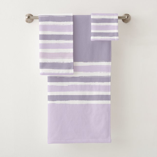 Pastel Stripes Bath Towel Set (Insitu)
