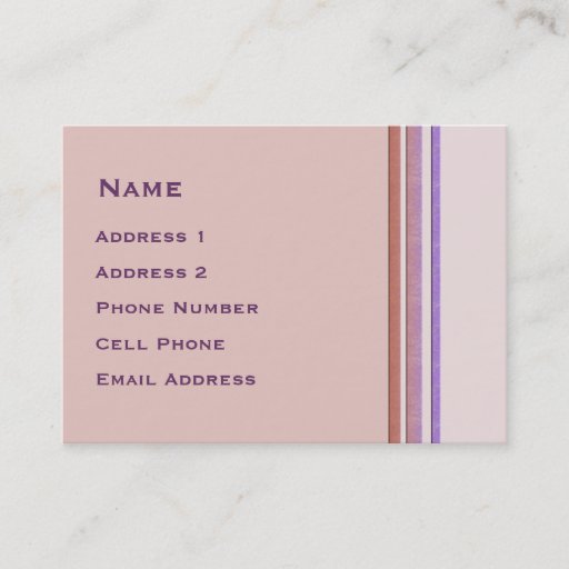 Customizable Pastel Stripes Business Business Cards