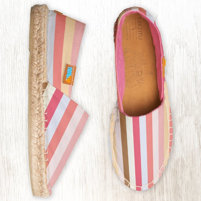 Pastel Stripes Espadrilles (Pastel pretty candy striped espadrille shoes)