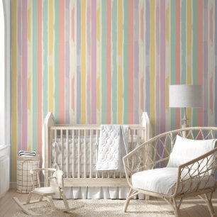 Pastel Stripes Harmony Wallpaper
