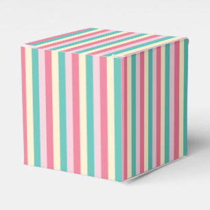 Pastel Stripes Ice Cream Social Favor Boxes