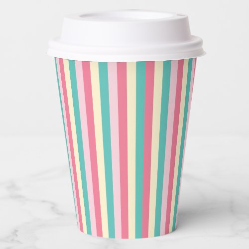 Pastel Stripes Ice Cream Social Paper Cups