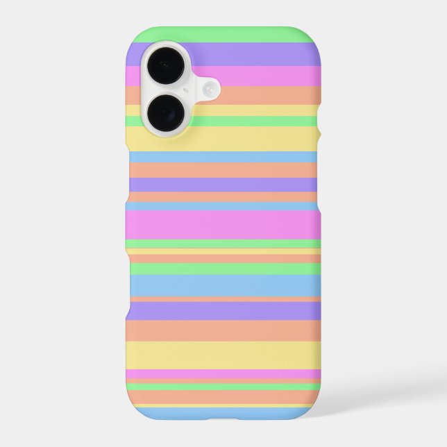 Pastel Stripes Iphone Case (Back)