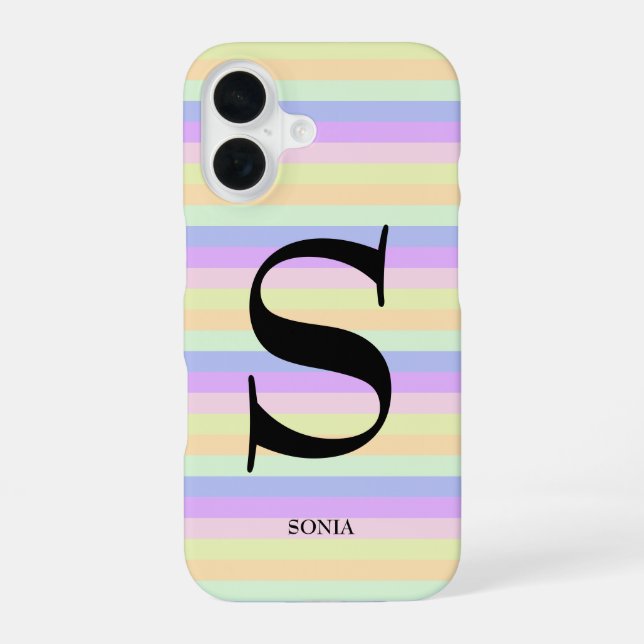 Pastel Stripes Iphone Case (Back)