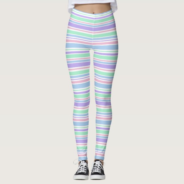 Pastel Stripes Leggings (Front)