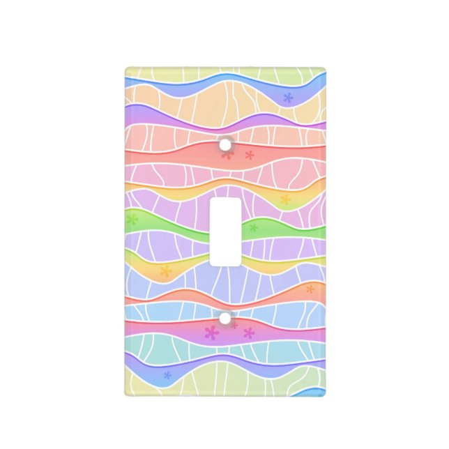 Pastel Stripes Light Switch Cover (Front)