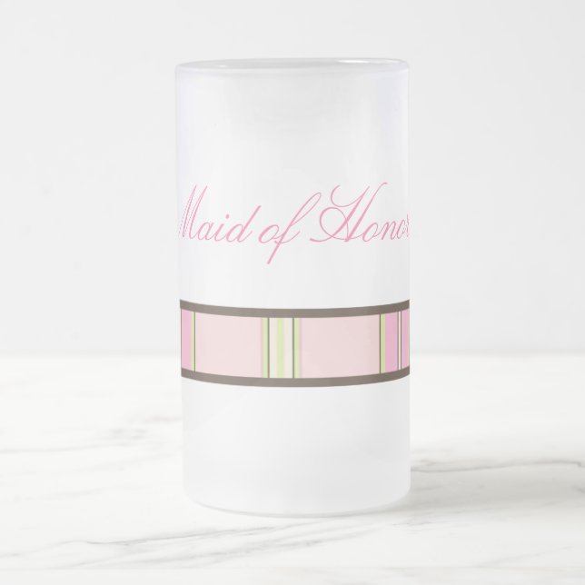 Pastel Stripes Maid of Honor Mug (Center)